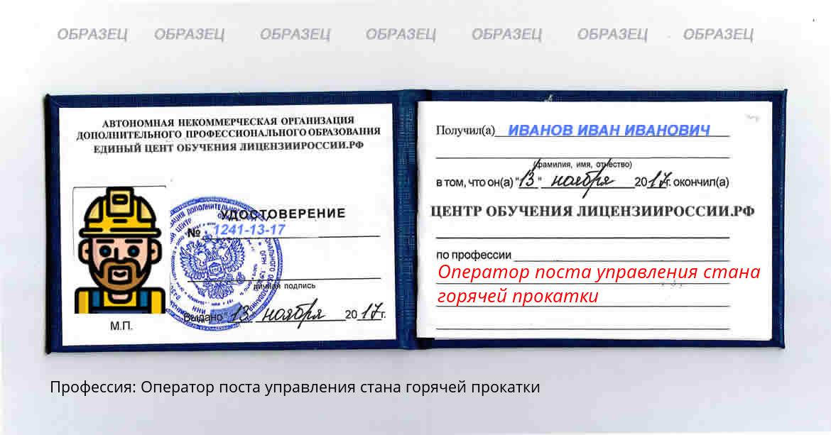 Оператор поста управления стана горячей прокатки Николаевск-на-Амуре